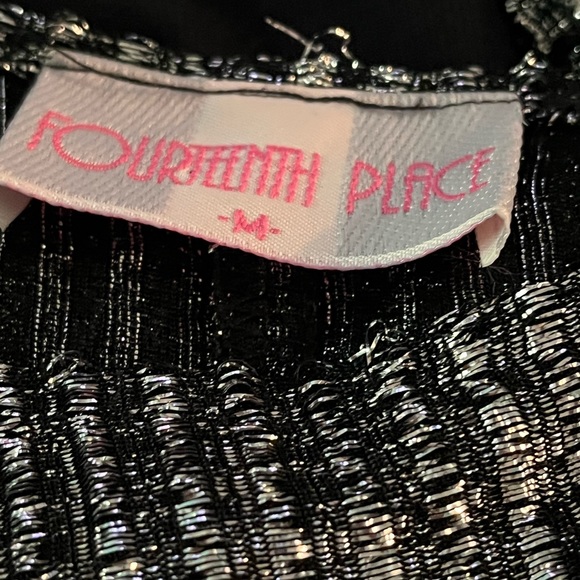 Vintage 80s Silver Metallic Lurex Slouchy Top - Picture 4 of 5